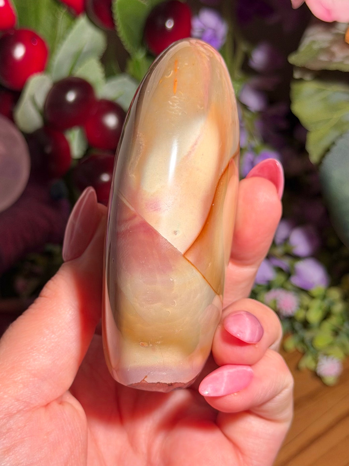 Unique colorful polychrome jasper freeform