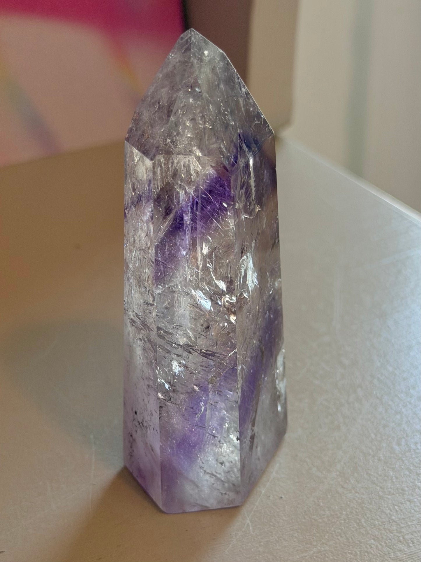 Purple phantom amethyst tower from Brazil