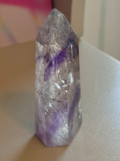 Purple phantom amethyst tower from Brazil