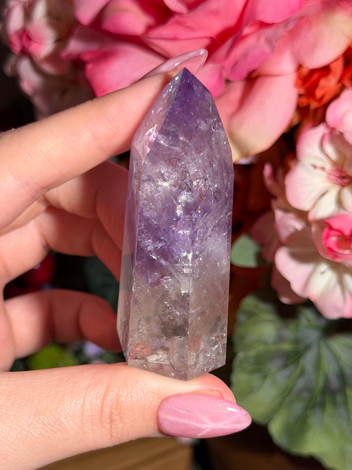 Purple phantom amethyst tower from Brazil