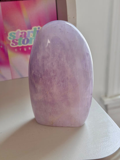 Icy lavender rose quartz freeform