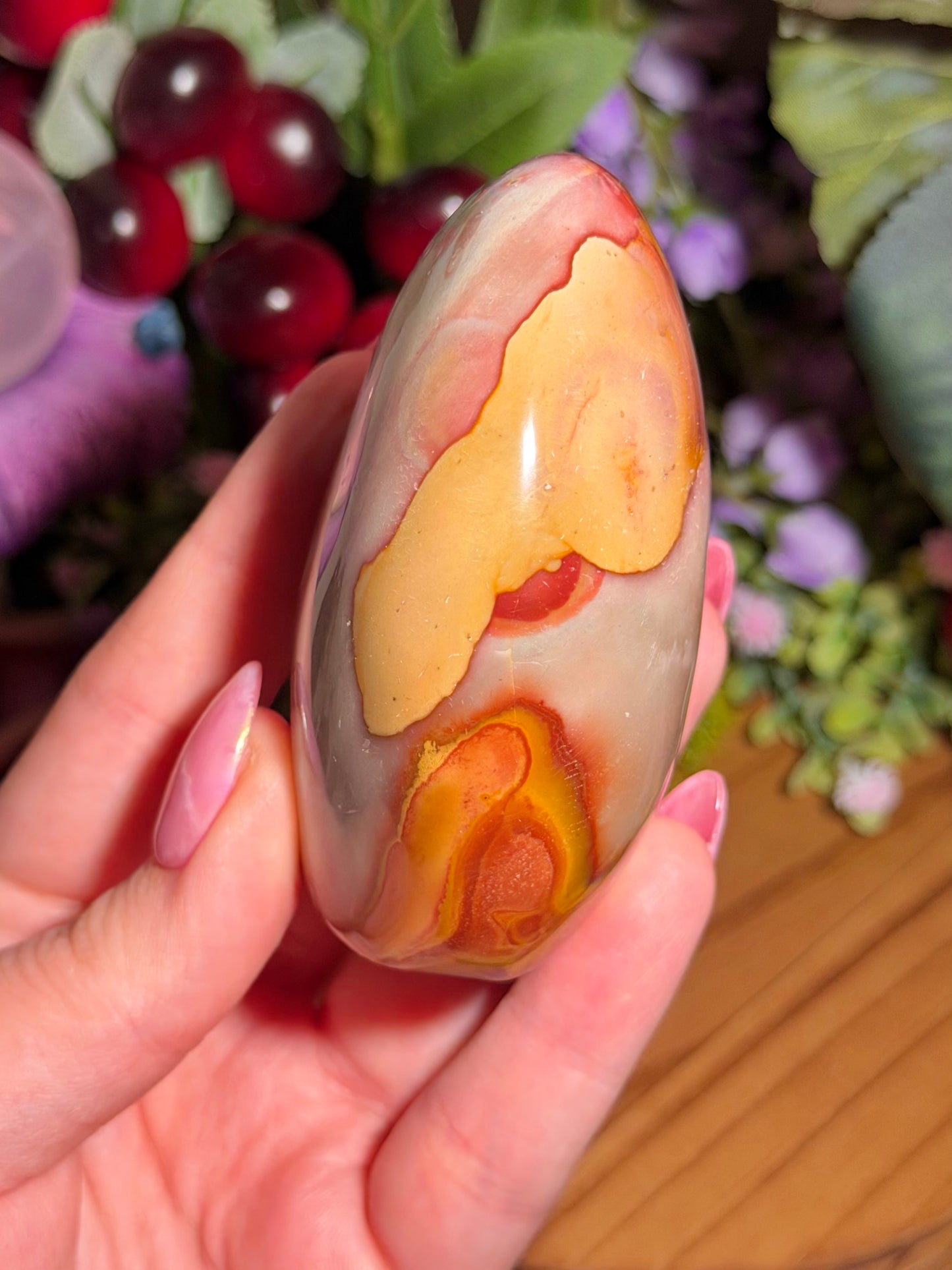 Pastel polychrome jasper freeform