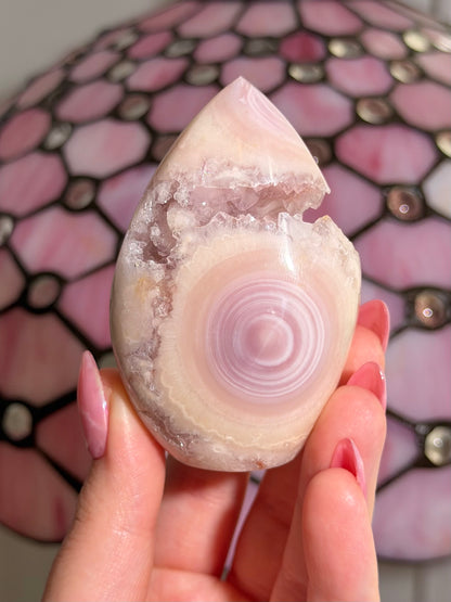 Flower agate x pink amethyst flame