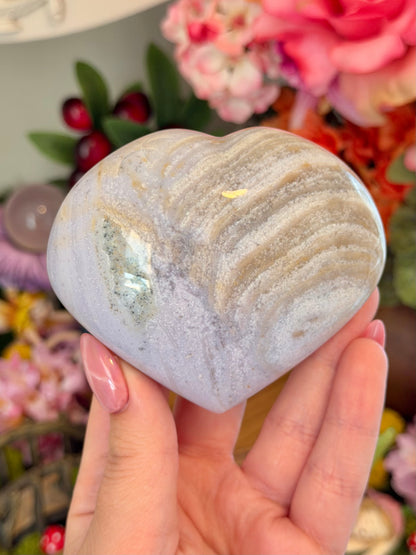 Pastel lilac sea jasper heart