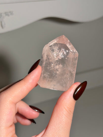 Peachy Brazilian rose quartz mini tower *Personal collection release