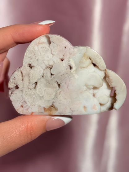Indonesian Pink Carnelian Cloud Carving (M)