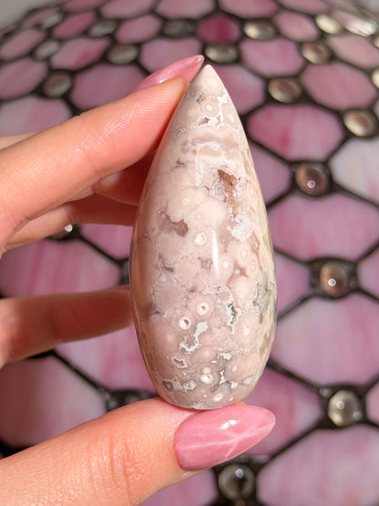 Flower agate x pink amethyst flame