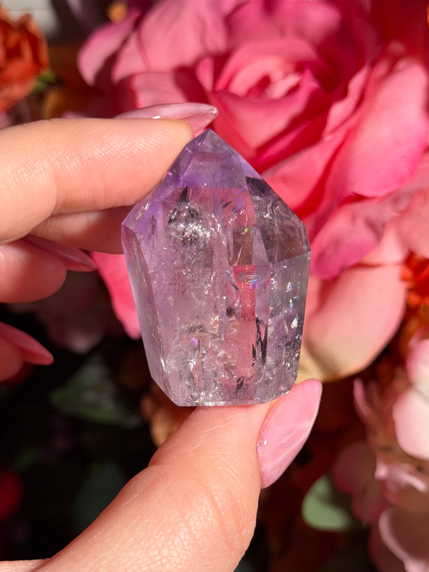 Purple phantom amethyst tower from Brazil