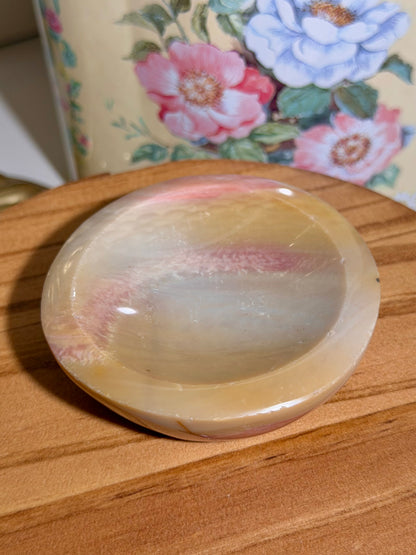Pastel polychrome jasper bowl 16K