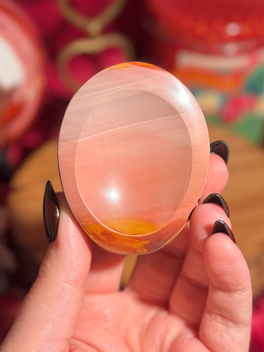 Blush pink polychrome jasper bowl 12g