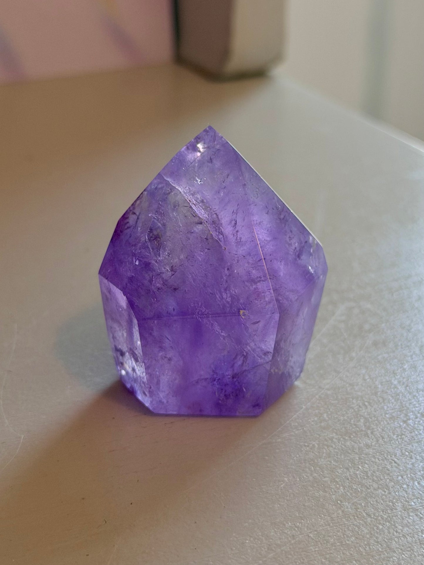 Purple phantom amethyst tower from Brazil