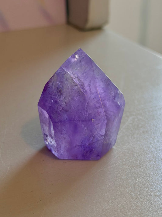 Purple phantom amethyst tower from Brazil