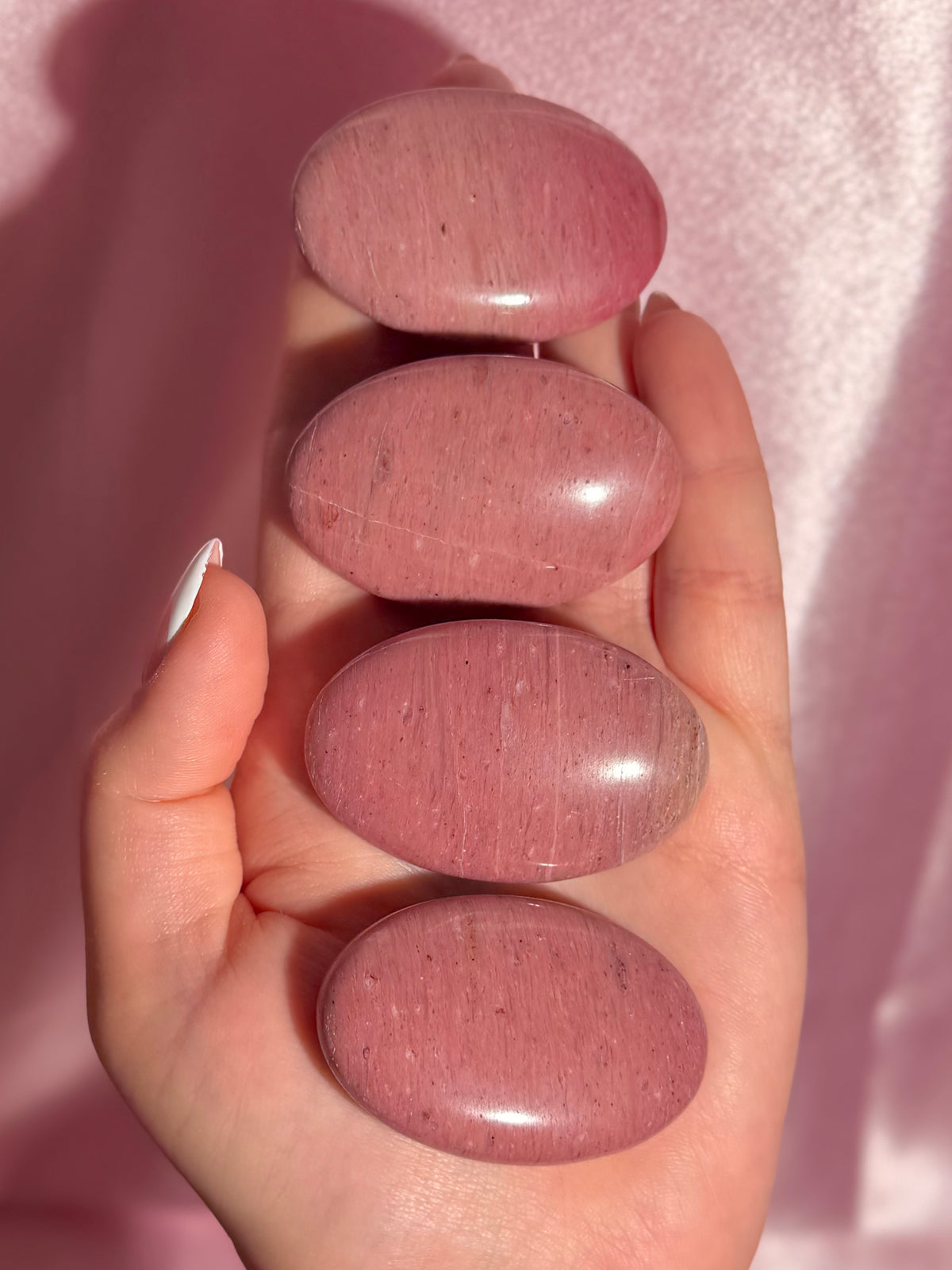 Pink Petrified Wood Palmstone ⟢ Intuitively Selected