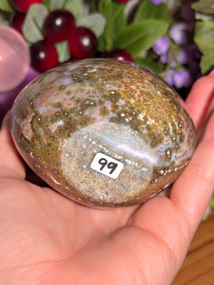 Pink & green sea jasper freeform