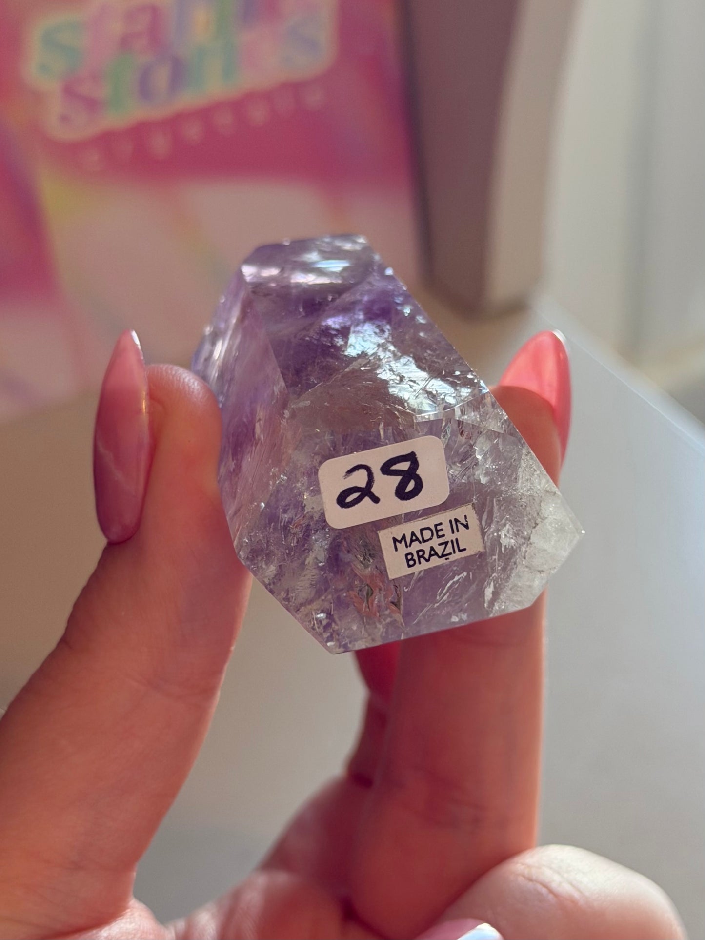 Purple phantom amethyst tower from Brazil