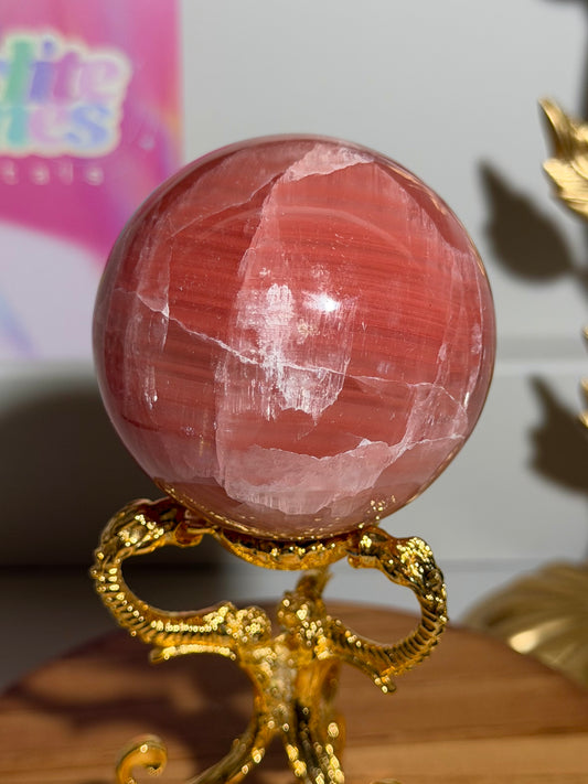 Rose calcite sphere from Pakistan