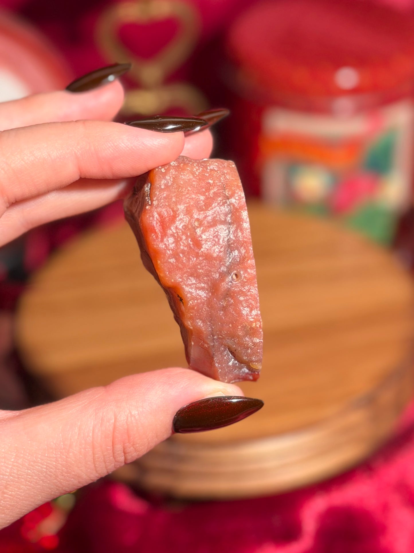 Fiery red and pink Patagonia agate from Argentina