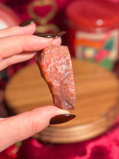 Fiery red and pink Patagonia agate from Argentina