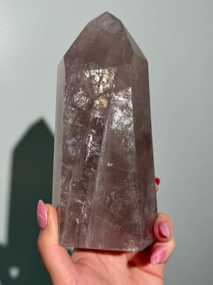 Statement Purple “iced tea” star rose quartz tower