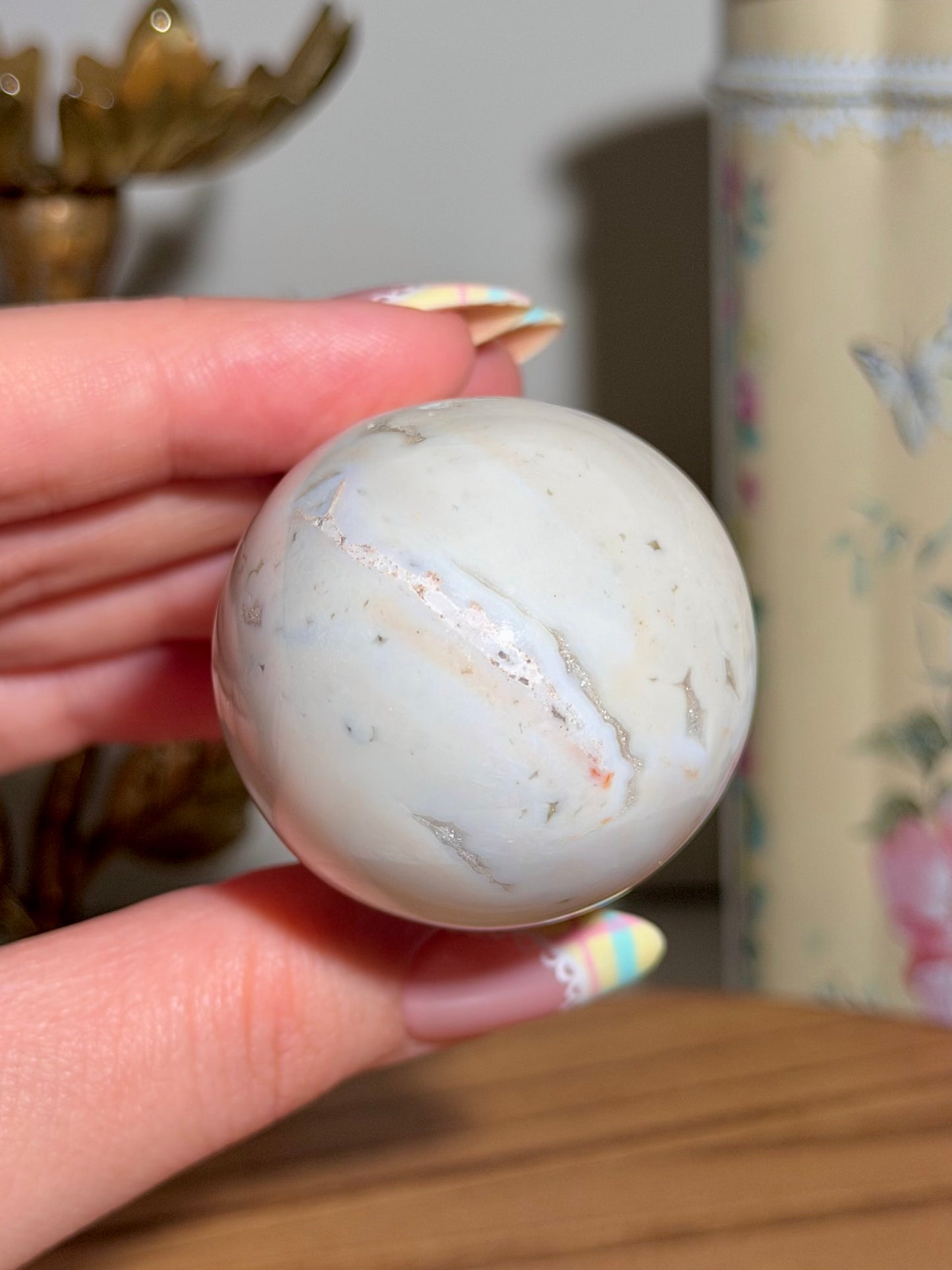 Pastel sea jasper mushroom