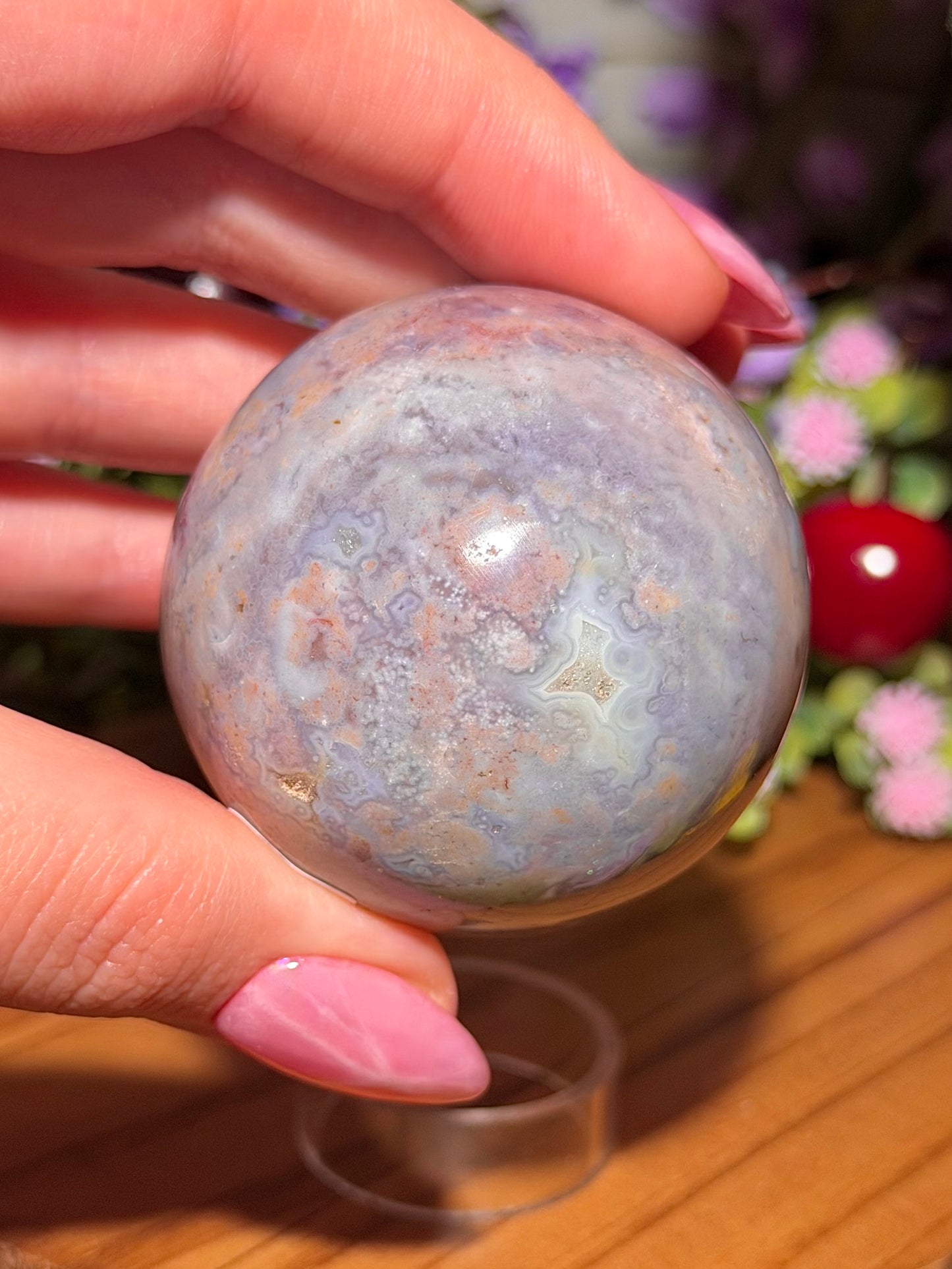 Pastel purple sea jasper egg