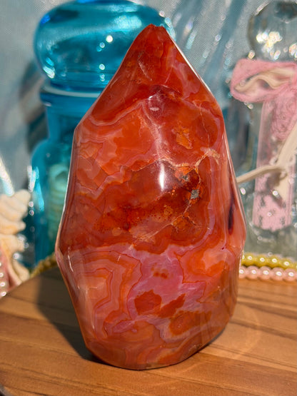 Large strawberry carnelian flame *imperfect