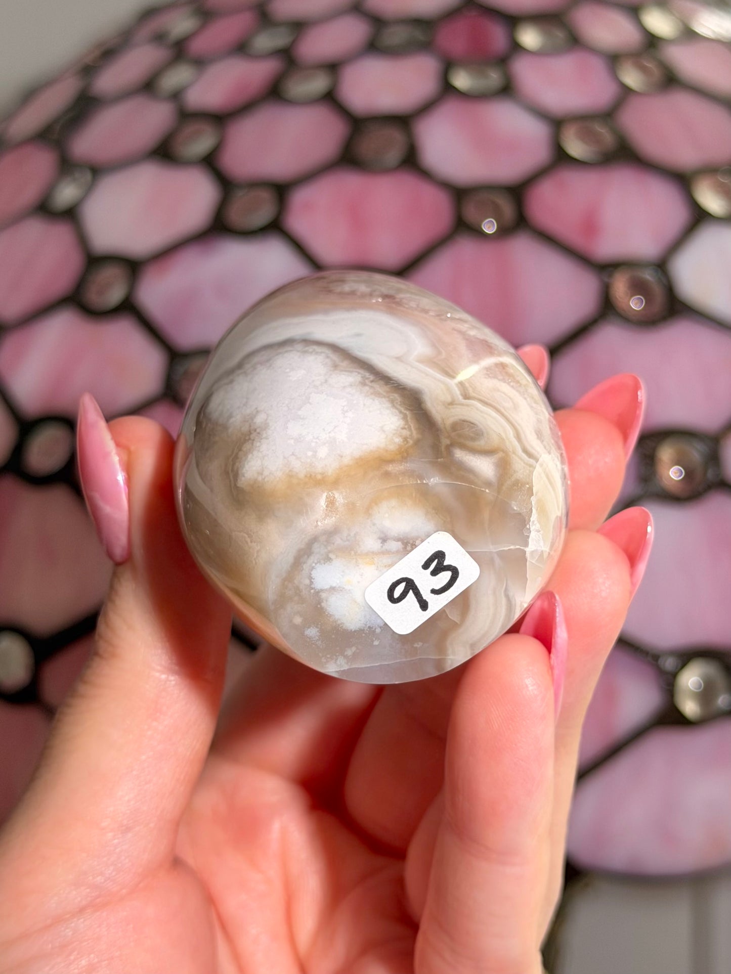 Flower agate x pink amethyst flame