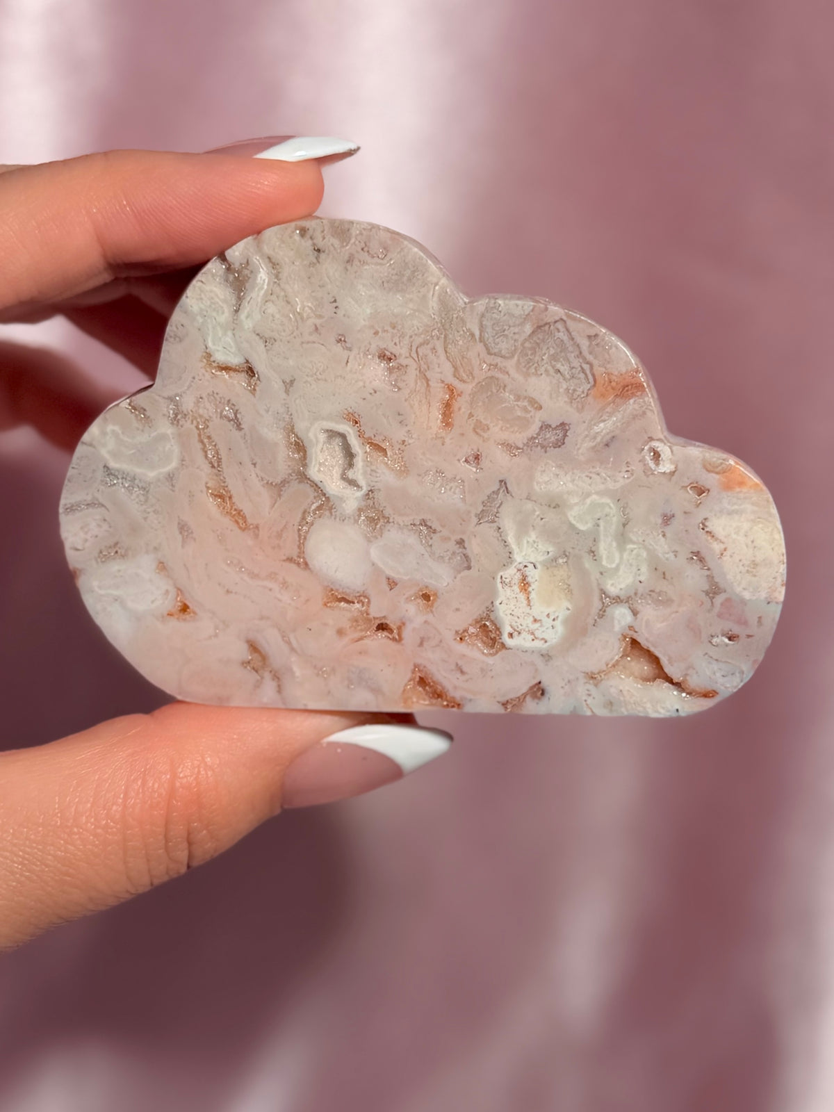 Indonesian Pink Carnelian Cloud Carving (S)