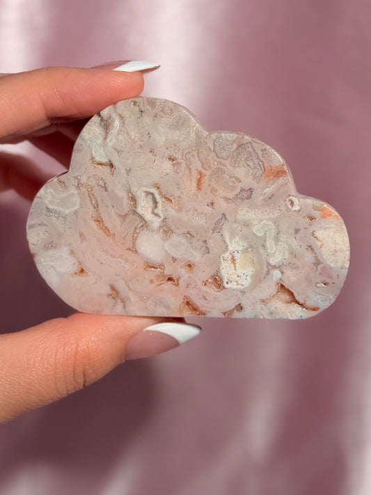 Indonesian Pink Carnelian Cloud Carving (S)