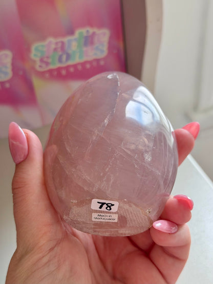 Glowy rose quartz freeform