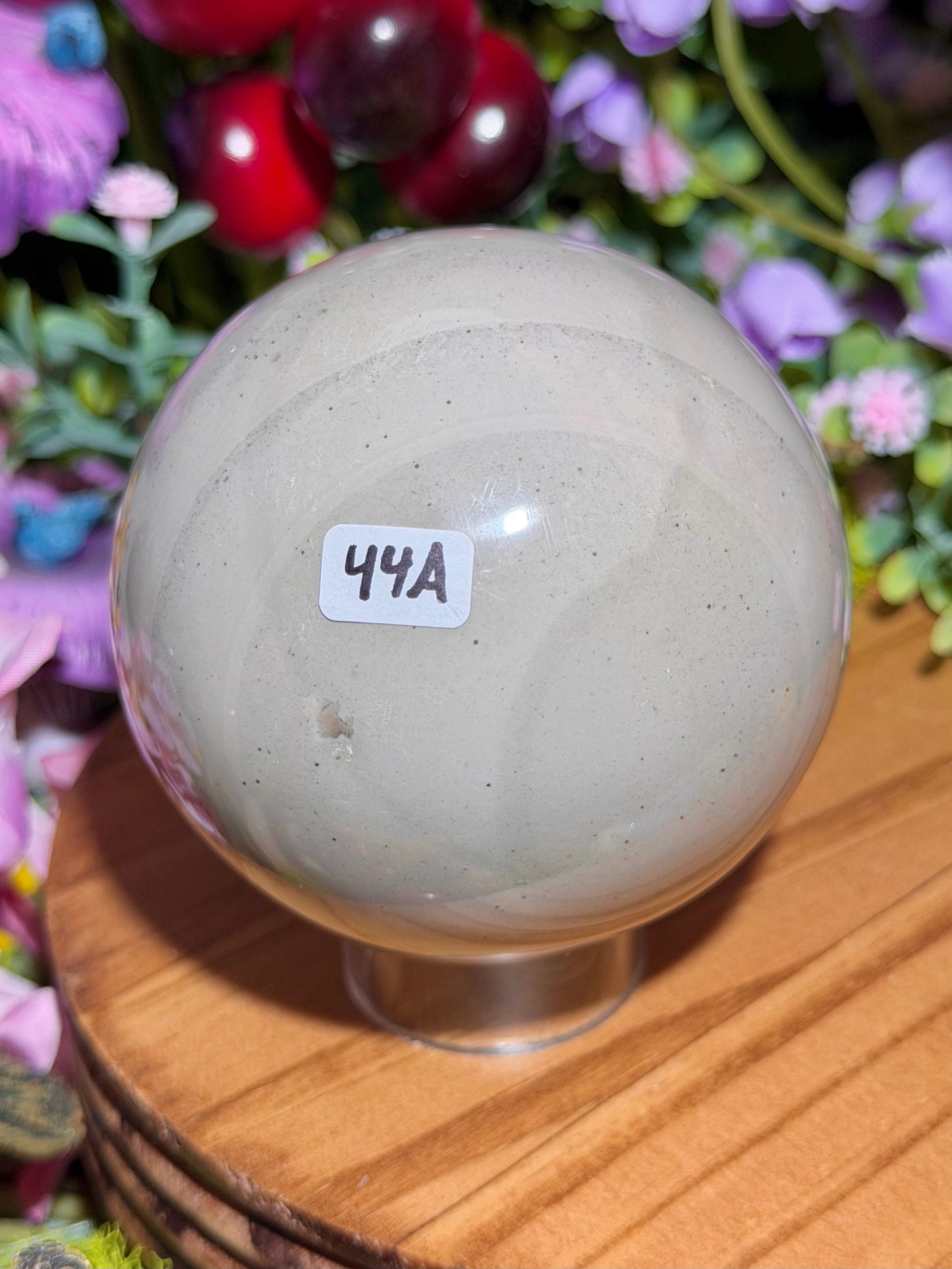 Strawberry zebra jasper sphere