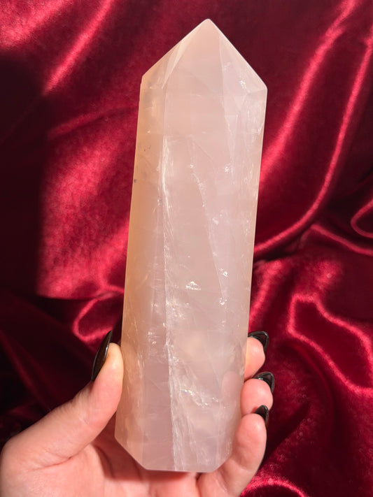 Large rose quartz tower 114A