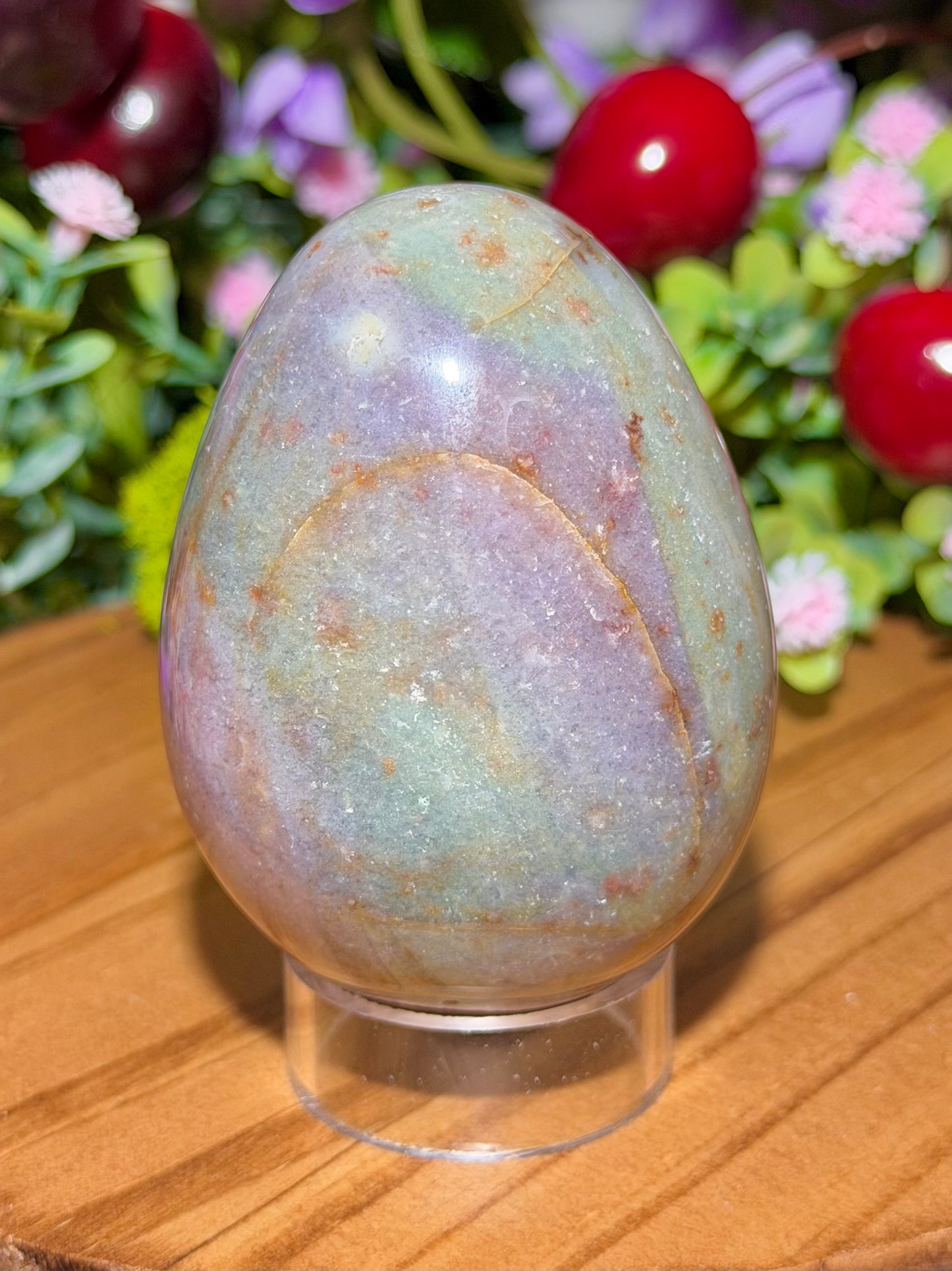Pastel purple sea jasper egg