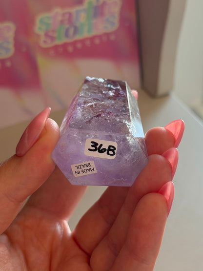 Purple phantom amethyst tower from Brazil