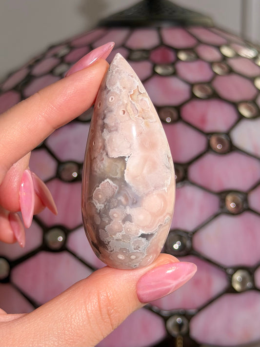 Flower agate x pink amethyst flame