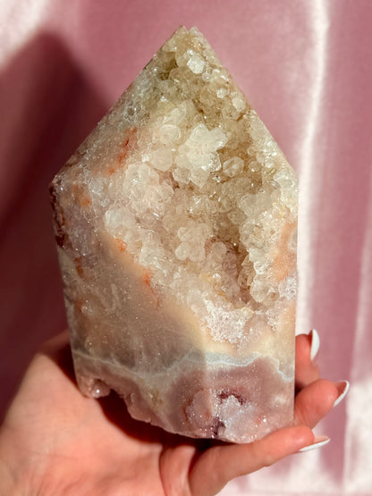 Statement Brazilian Pink Amethyst Tower