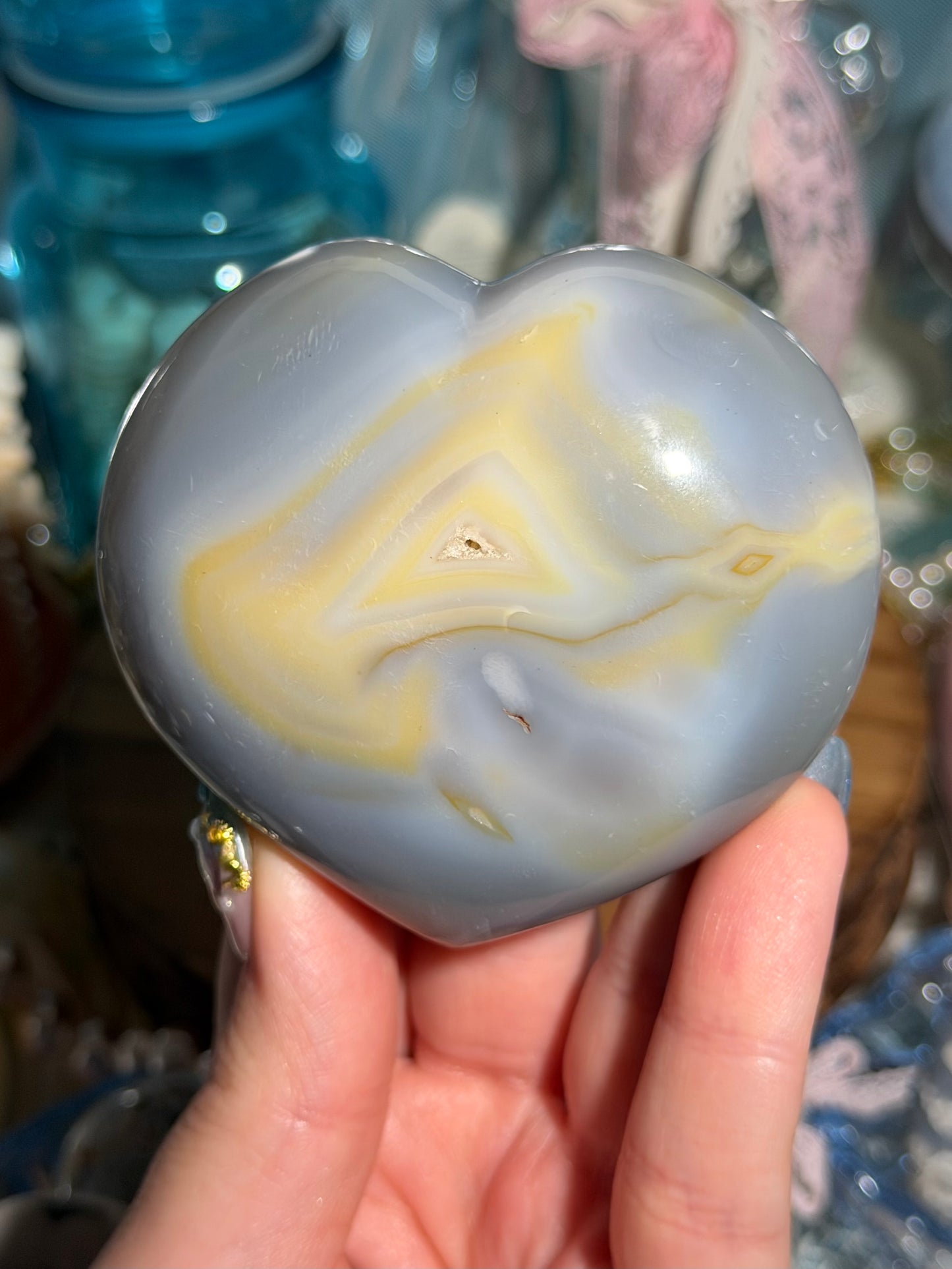 Orca agate heart