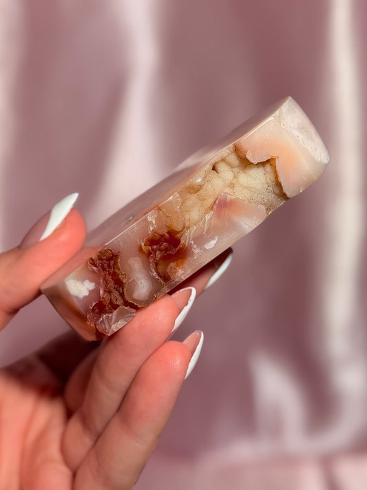 Indonesian Pink Carnelian Cloud Carving (I)
