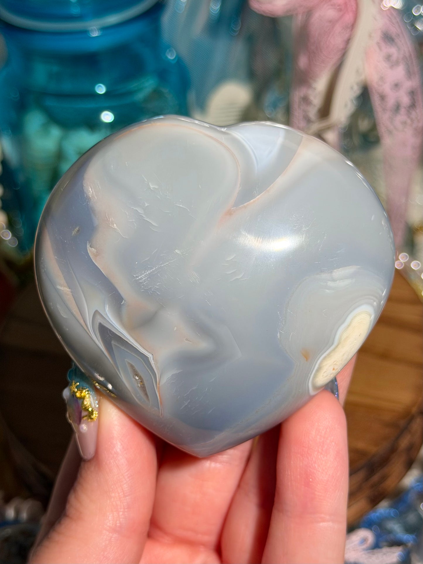 Orca agate heart