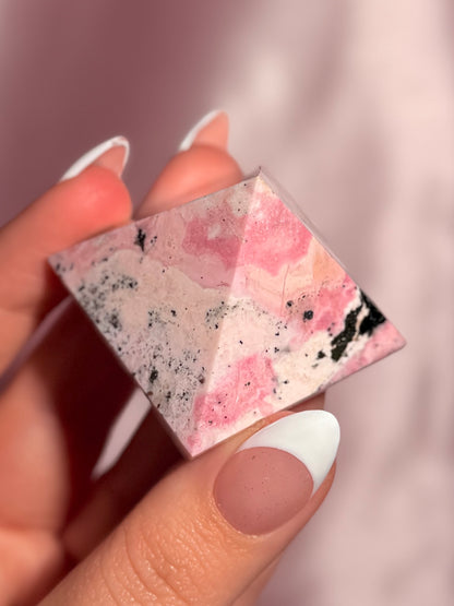 Peruvian Pink Rhodonite Pyramid