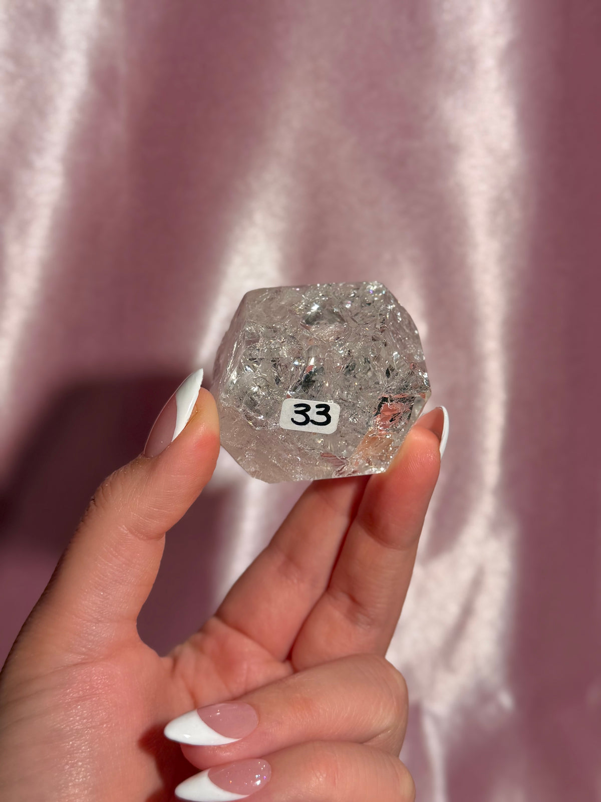 Brazilian Clear Crackle Quartz Tower