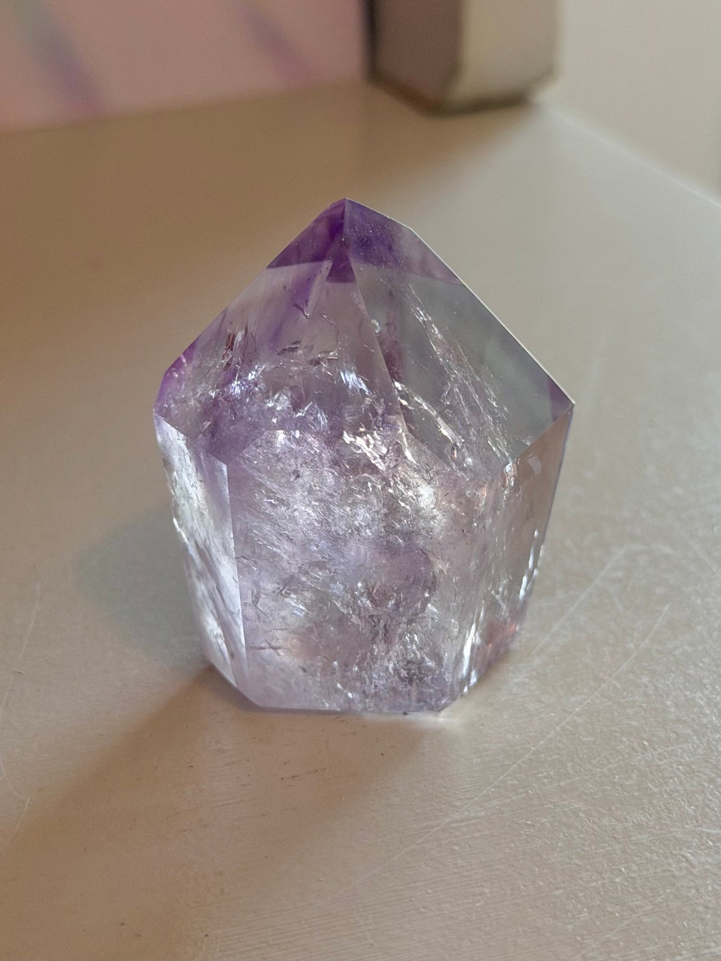 Purple phantom amethyst tower from Brazil