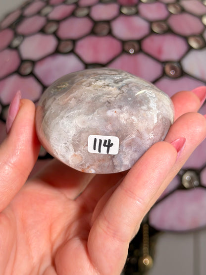Flower agate x pink amethyst flame