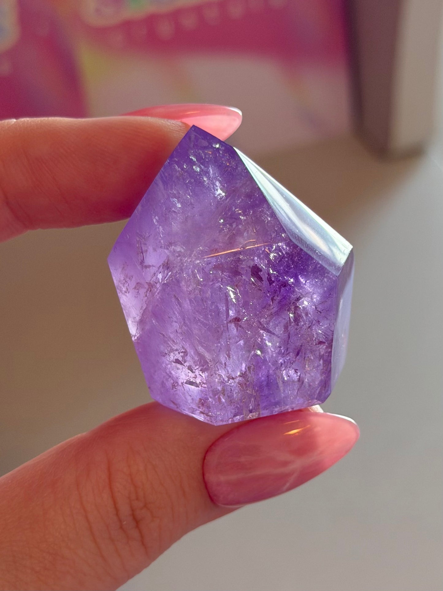 Purple phantom amethyst tower from Brazil