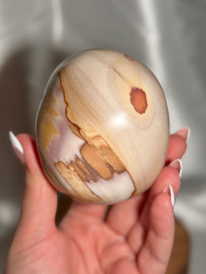 Pale pink polychrome jasper freeform *natural cracks