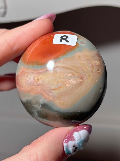 “You pick!” - Polychrome jasper palmstones