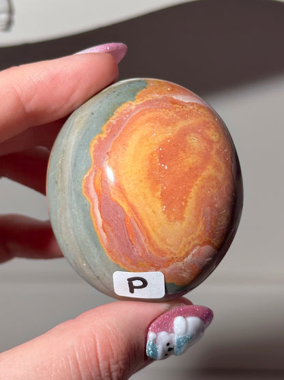 “You pick!” - Polychrome jasper palmstones