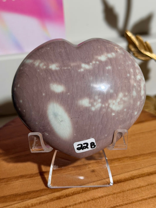 Purple and teal fairy polychrome jasper heart