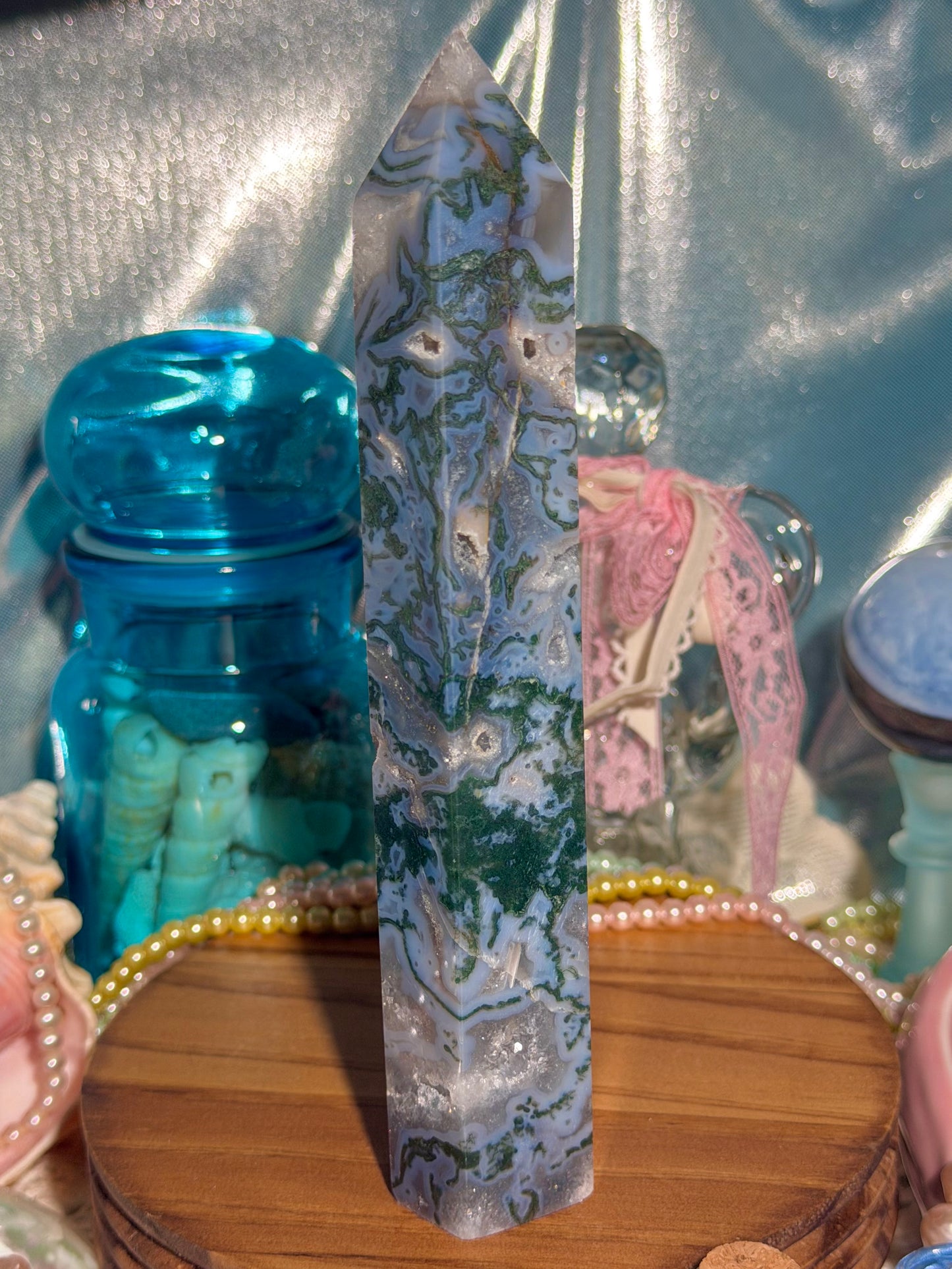 Moss agate tower 60A