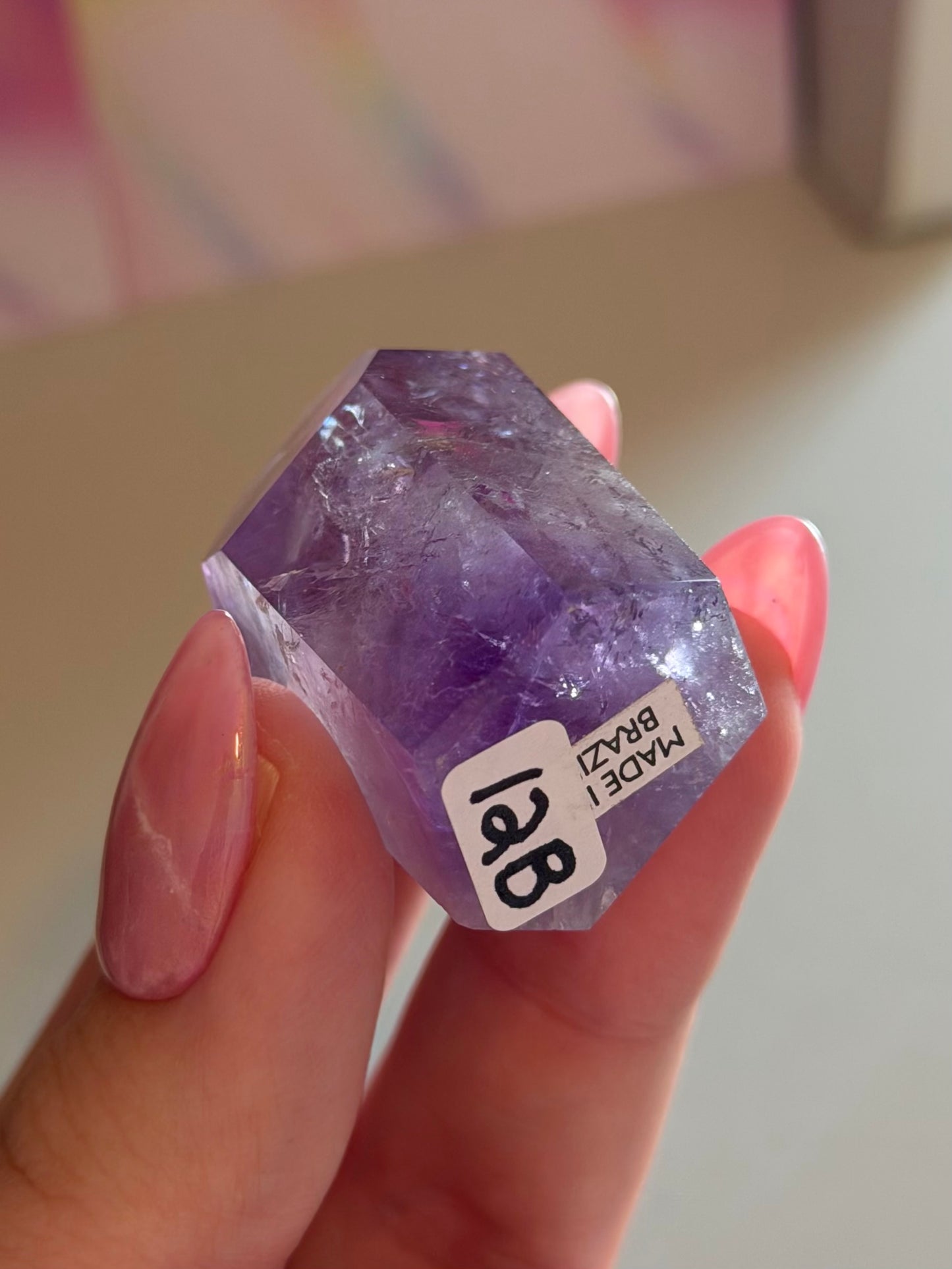 Purple phantom amethyst tower from Brazil